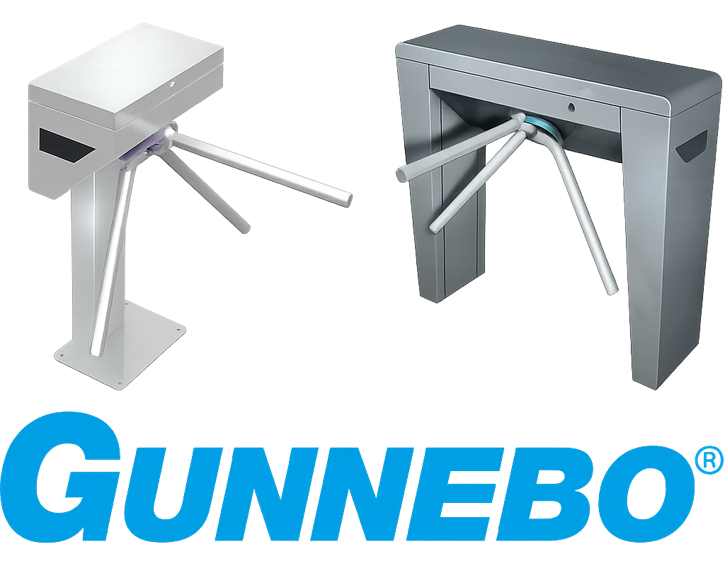 Torno de control de acceso Gunnebo instalado en gimnasio con integración Gestor Gym