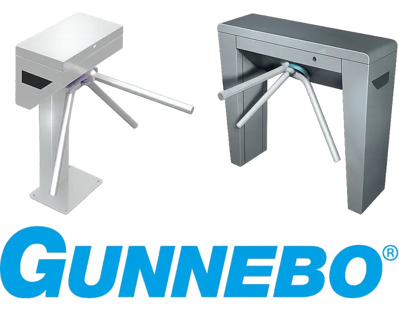 Torno de control de acceso Gunnebo instalado en gimnasio con integración Gestor Gym
